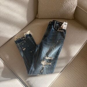 Abercombie & Fitch Distressed Denim Boyfriend Jeans